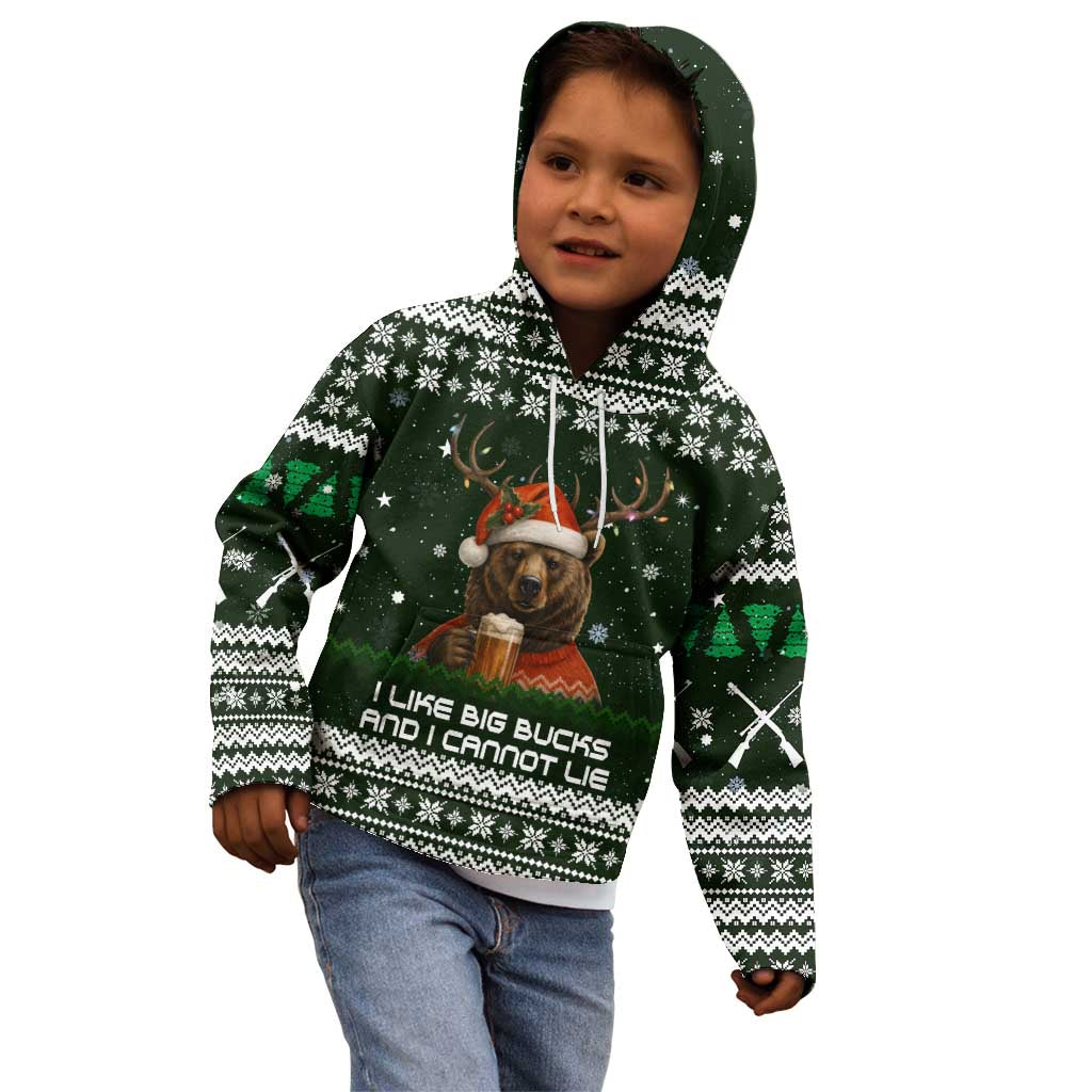Bear Hunting and Beer Christmas Kid Hoodie Xmas Holiday Patterns - Wonder Print Shop