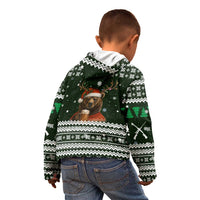 Bear Hunting and Beer Christmas Kid Hoodie Xmas Holiday Patterns - Wonder Print Shop