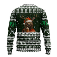 Bear Hunting and Beer Christmas Ugly Christmas Sweater Xmas Holiday Patterns - Wonder Print Shop
