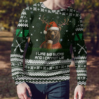 Bear Hunting and Beer Christmas Ugly Christmas Sweater Xmas Holiday Patterns - Wonder Print Shop
