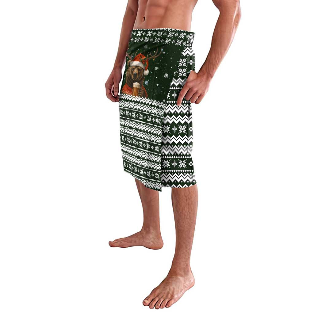 Bear Hunting and Beer Christmas Lavalava Xmas Holiday Patterns - Wonder Print Shop