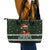 Bear Hunting and Beer Christmas Leather Tote Bag Xmas Holiday Patterns - Wonder Print Shop