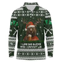 Bear Hunting and Beer Christmas Long Sleeve Polo Shirt Xmas Holiday Patterns - Wonder Print Shop