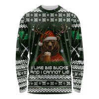 Bear Hunting and Beer Christmas Long Sleeve Shirt Xmas Holiday Patterns - Wonder Print Shop