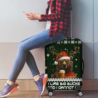 Bear Hunting and Beer Christmas Luggage Cover Xmas Holiday Patterns - Wonder Print Shop