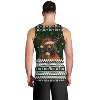 Bear Hunting and Beer Christmas Men Tank Top Xmas Holiday Patterns - Wonder Print Shop
