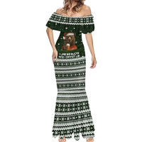 Bear Hunting and Beer Christmas Mermaid Dress Xmas Holiday Patterns - Wonder Print Shop