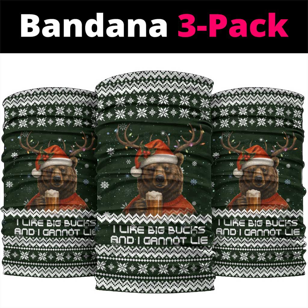 Bear Hunting and Beer Christmas Neck Gaiter Xmas Holiday Patterns - Wonder Print Shop
