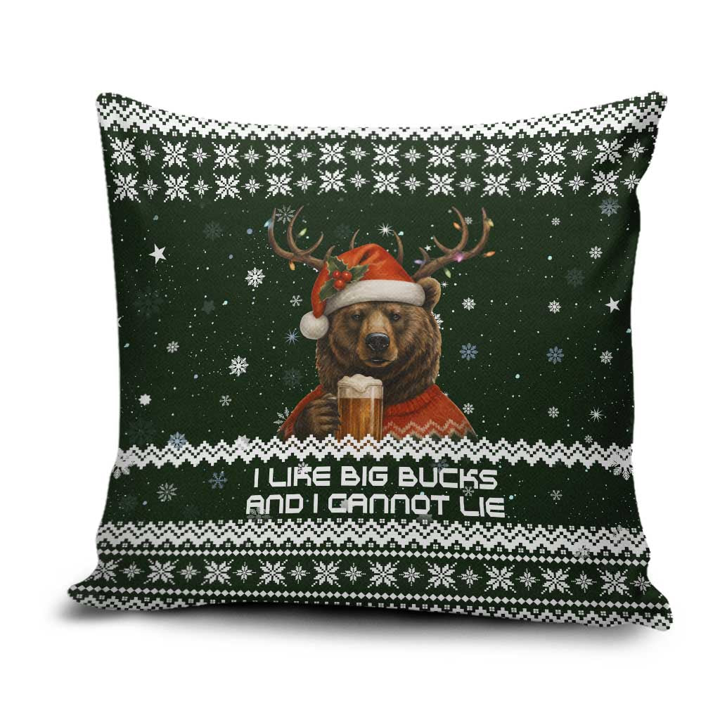 Bear Hunting and Beer Christmas Pillow Cover Xmas Holiday Patterns - Wonder Print Shop