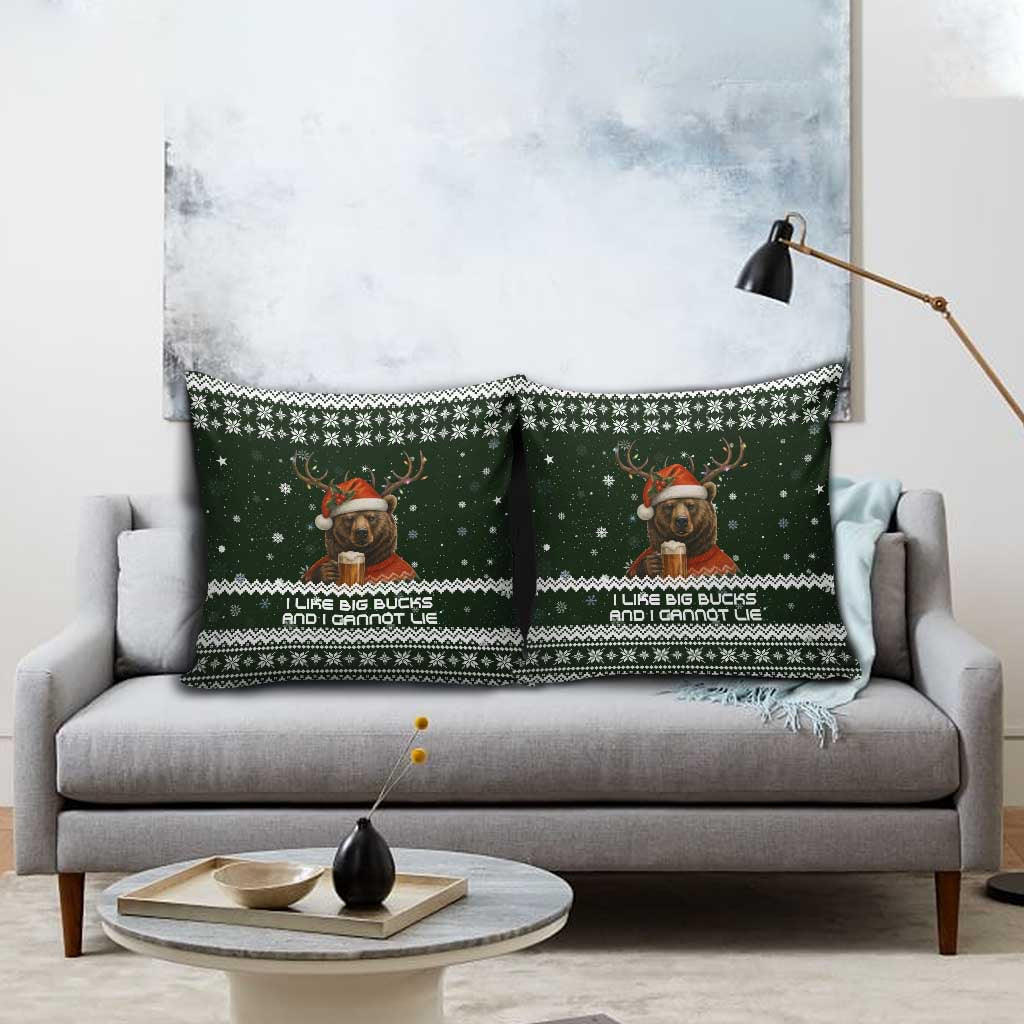 Bear Hunting and Beer Christmas Pillow Cover Xmas Holiday Patterns - Wonder Print Shop