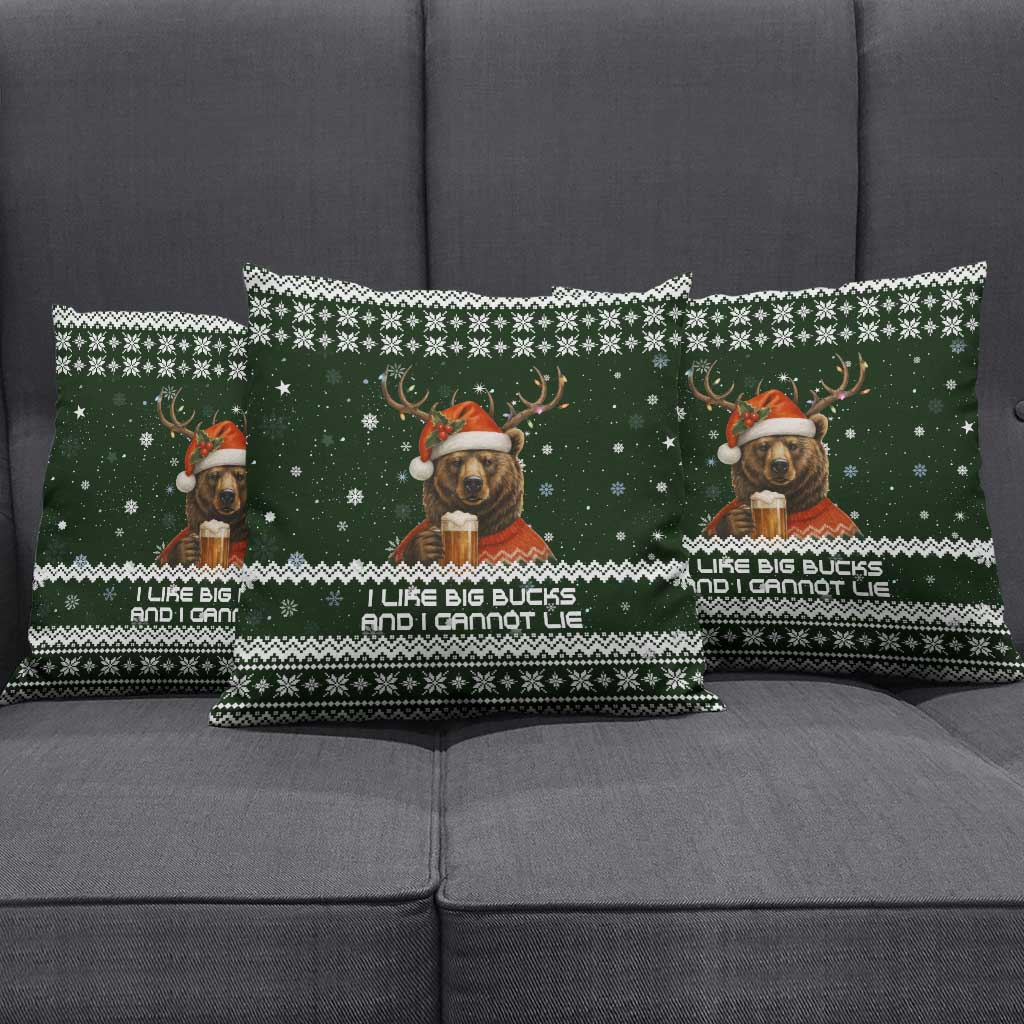 Bear Hunting and Beer Christmas Pillow Cover Xmas Holiday Patterns - Wonder Print Shop