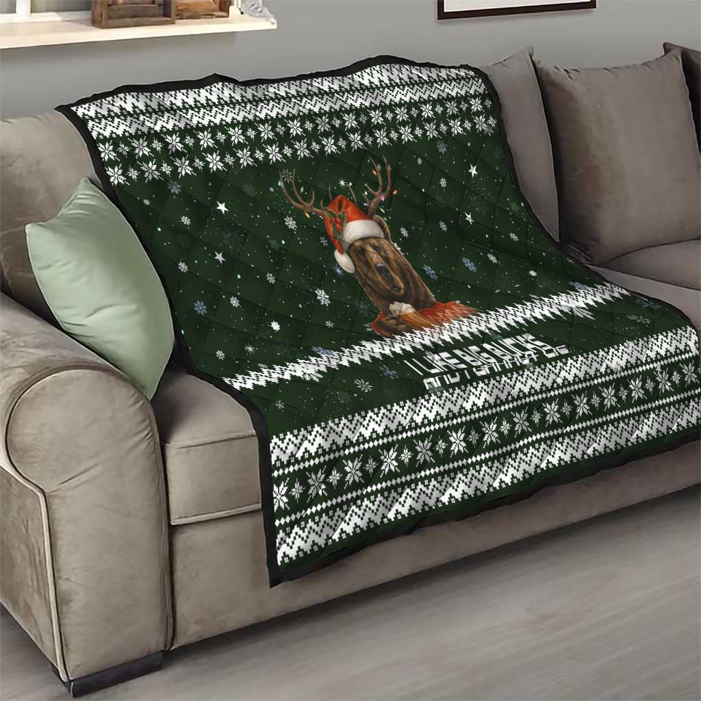 Bear Hunting and Beer Christmas Quilt Xmas Holiday Patterns - Wonder Print Shop