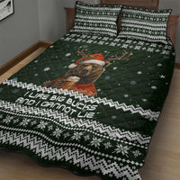 Bear Hunting and Beer Christmas Quilt Bed Set Xmas Holiday Patterns - Wonder Print Shop