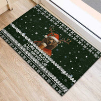 Bear Hunting and Beer Christmas Rubber Doormat Xmas Holiday Patterns - Wonder Print Shop