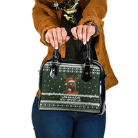 Bear Hunting and Beer Christmas Shoulder Handbag Xmas Holiday Patterns - Wonder Print Shop