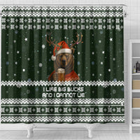 Bear Hunting and Beer Christmas Shower Curtain Xmas Holiday Patterns - Wonder Print Shop