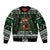 Bear Hunting and Beer Christmas Sleeve Zip Bomber Jacket Xmas Holiday Patterns - Wonder Print Shop