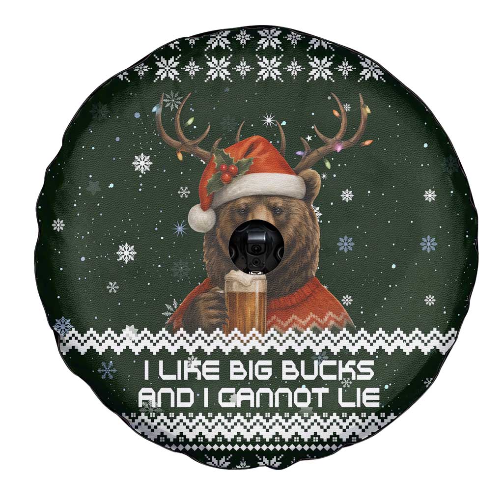 Bear Hunting and Beer Christmas Spare Tire Cover Xmas Holiday Patterns - Wonder Print Shop