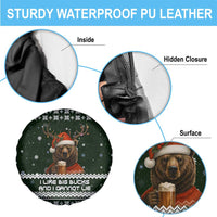 Bear Hunting and Beer Christmas Spare Tire Cover Xmas Holiday Patterns - Wonder Print Shop
