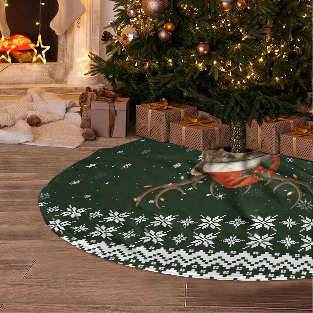 Bear Hunting and Beer Christmas Tree Skirt Xmas Holiday Patterns - Wonder Print Shop