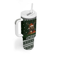 Bear Hunting and Beer Christmas Tumbler With Handle Xmas Holiday Patterns - Wonder Print Shop