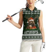 Bear Hunting and Beer Christmas Women Sleeveless Polo Shirt Xmas Holiday Patterns - Wonder Print Shop