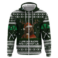 Bear Hunting and Beer Christmas Zip Hoodie Xmas Holiday Patterns - Wonder Print Shop