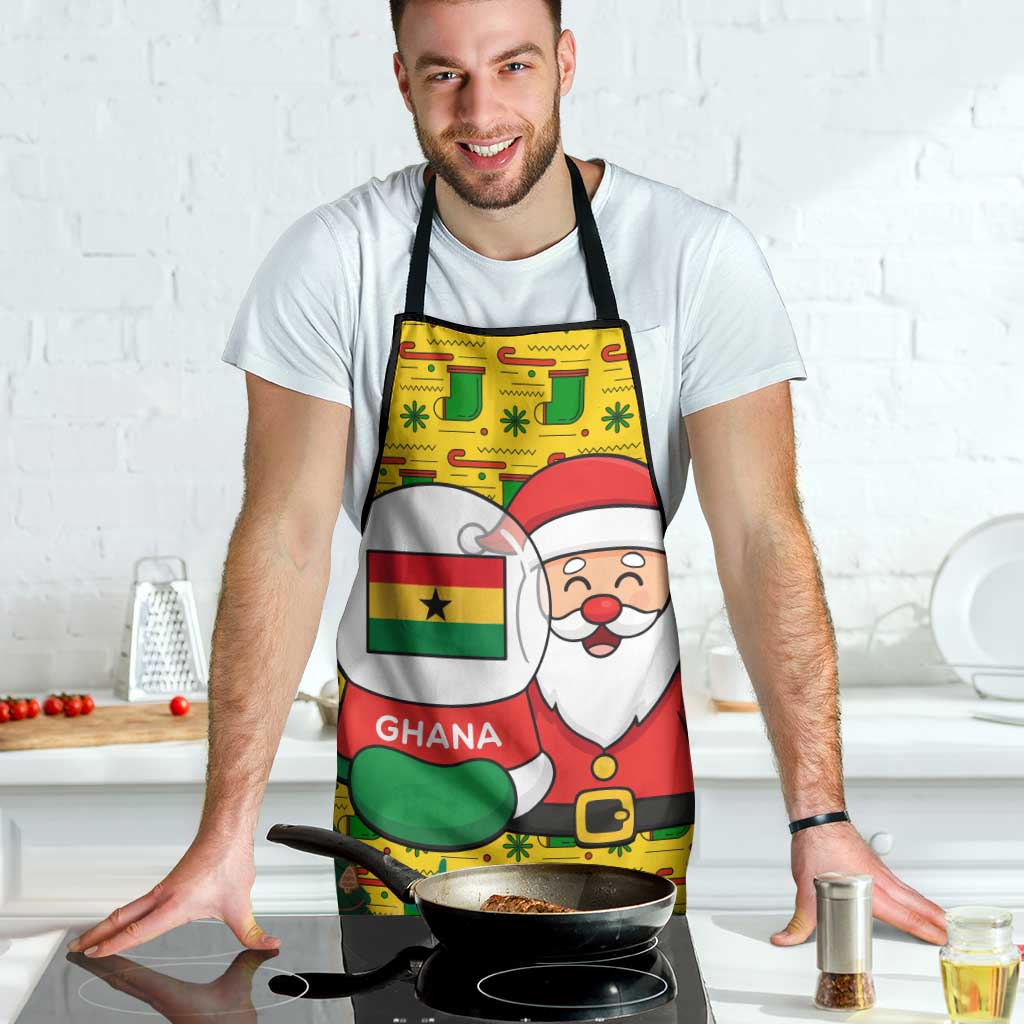 Ghana Christmas Apron with Santa Ornament National Coat of Arms and Festive - Wonder Print Shop