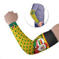 Ghana Christmas Arm Sleeves with Santa Ornament National Coat of Arms and Festive - Wonder Print Shop