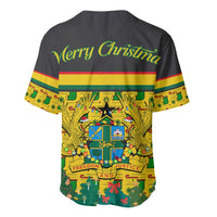 Ghana Christmas Baseball Jersey with Santa Ornament National Coat of Arms and Festive - Wonder Print Shop