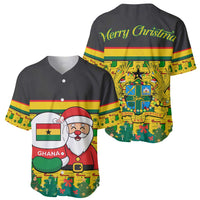 Ghana Christmas Baseball Jersey with Santa Ornament National Coat of Arms and Festive - Wonder Print Shop