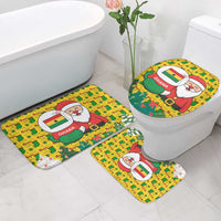 Ghana Christmas Bathroom Set with Santa Ornament National Coat of Arms and Festive - Wonder Print Shop