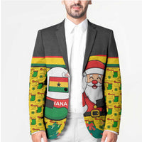 Ghana Christmas Blazer with Santa Ornament National Coat of Arms and Festive - Wonder Print Shop