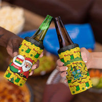 Ghana Christmas 4 in 1 Can Cooler Tumbler with Santa Ornament National Coat of Arms and Festive - Wonder Print Shop