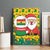 Ghana Christmas Canvas Wall Art with Santa Ornament National Coat of Arms and Festive - Wonder Print Shop