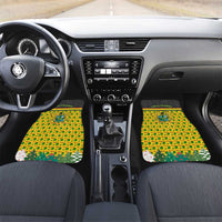 Ghana Christmas Car Mats with Santa Ornament National Coat of Arms and Festive - Wonder Print Shop