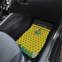 Ghana Christmas Car Mats with Santa Ornament National Coat of Arms and Festive - Wonder Print Shop