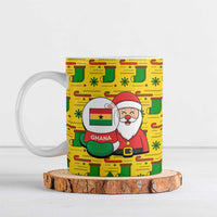 Ghana Christmas Ceramic Mug with Santa Ornament National Coat of Arms and Festive - Wonder Print Shop
