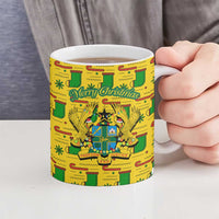 Ghana Christmas Ceramic Mug with Santa Ornament National Coat of Arms and Festive - Wonder Print Shop
