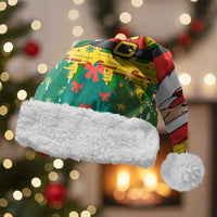 Ghana Christmas Santa Hat with Santa Ornament National Coat of Arms and Festive - Wonder Print Shop