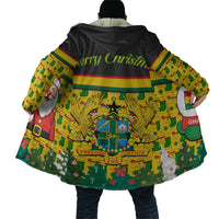 Ghana Christmas Cloak with Santa Ornament National Coat of Arms and Festive - Wonder Print Shop