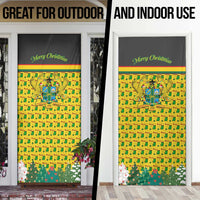 Ghana Christmas Door Cover with Santa Ornament National Coat of Arms and Festive - Wonder Print Shop