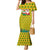 Ghana Christmas Family Matching Mermaid Dress and Hawaiian Shirt with Santa Ornament National Coat of Arms and Festive - Wonder Print Shop