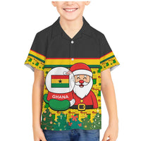 Ghana Christmas Family Matching Mermaid Dress and Hawaiian Shirt with Santa Ornament National Coat of Arms and Festive - Wonder Print Shop
