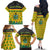 Ghana Christmas Family Matching Off The Shoulder Long Sleeve Dress and Hawaiian Shirt with Santa Ornament National Coat of Arms and Festive - Wonder Print Shop