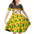 Ghana Christmas Family Matching Off Shoulder Short Dress and Hawaiian Shirt with Santa Ornament National Coat of Arms and Festive - Wonder Print Shop
