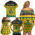 Ghana Christmas Family Matching Off Shoulder Short Dress and Hawaiian Shirt with Santa Ornament National Coat of Arms and Festive - Wonder Print Shop
