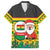 Ghana Christmas Family Matching Off Shoulder Short Dress and Hawaiian Shirt with Santa Ornament National Coat of Arms and Festive - Wonder Print Shop