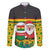 Ghana Christmas Family Matching Off Shoulder Short Dress and Hawaiian Shirt with Santa Ornament National Coat of Arms and Festive - Wonder Print Shop