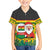 Ghana Christmas Family Matching Off Shoulder Short Dress and Hawaiian Shirt with Santa Ornament National Coat of Arms and Festive - Wonder Print Shop